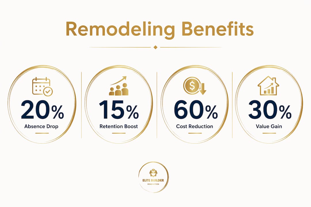 Infographic highlighting key remodeling statistics