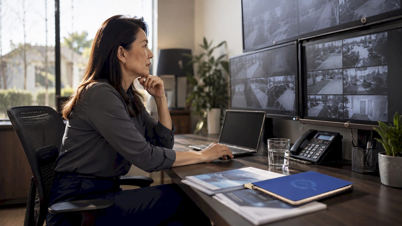 Property manager monitoring security systems