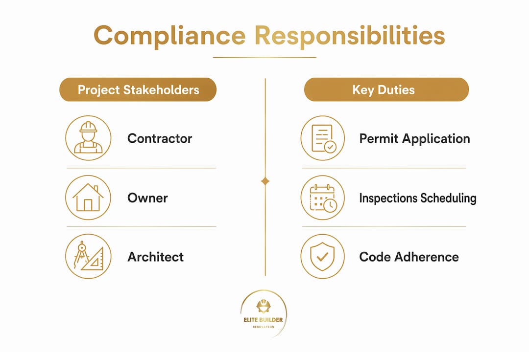 Infographic showing compliance responsibilities