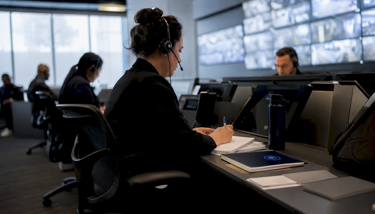 Security monitoring operators at work