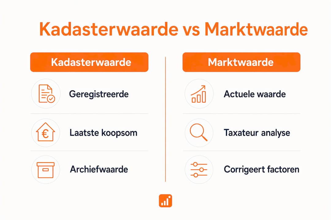 Overzicht: de verschillen tussen de kadasterwaarde en de marktwaarde van een woning