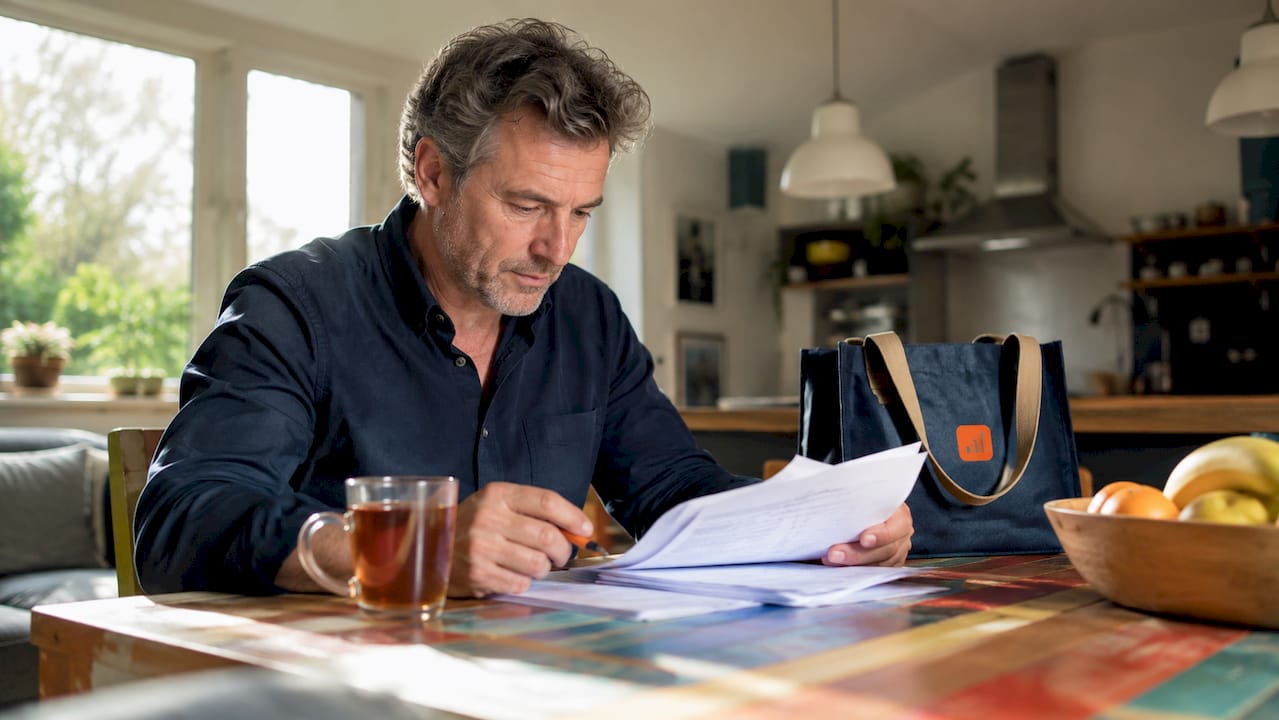 Samen met de taxateur neemt de woningeigenaar de taxatierapporten door.