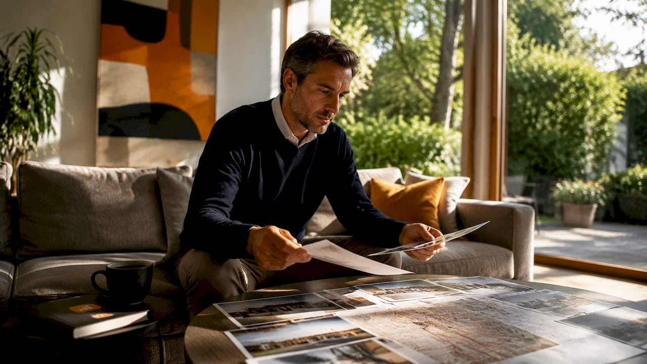 Een makelaar brengt de ligging van de woning en de actuele marktwaarde zorgvuldig in kaart.