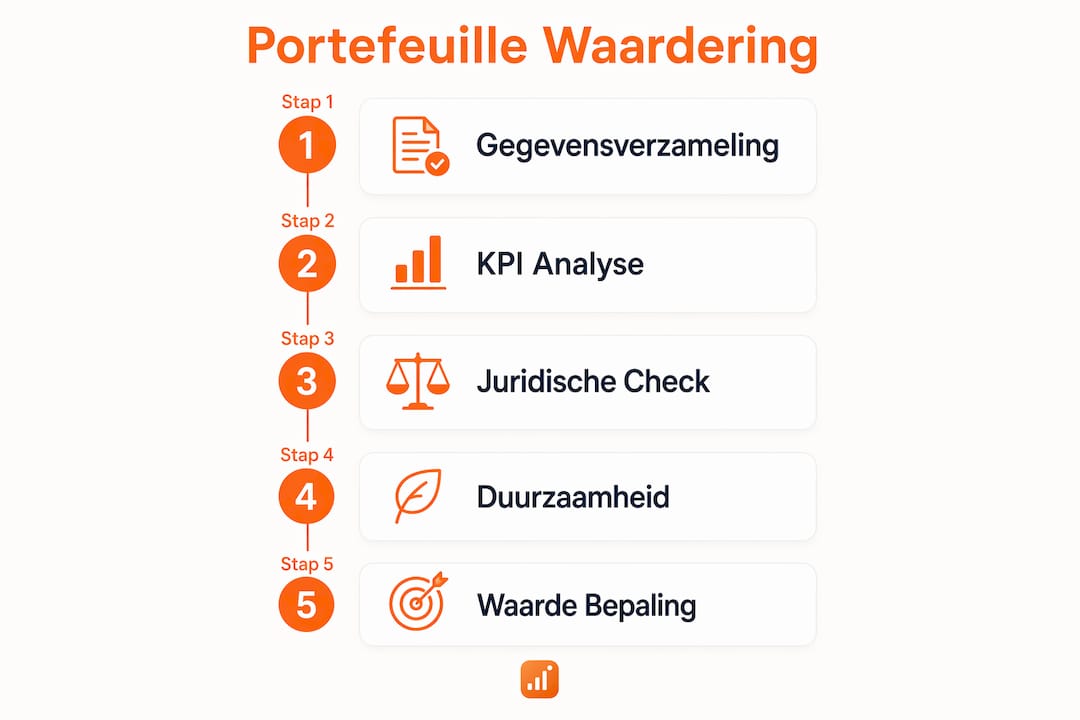 Infographic: stappenplan voor het waarderen van een vastgoedportefeuille