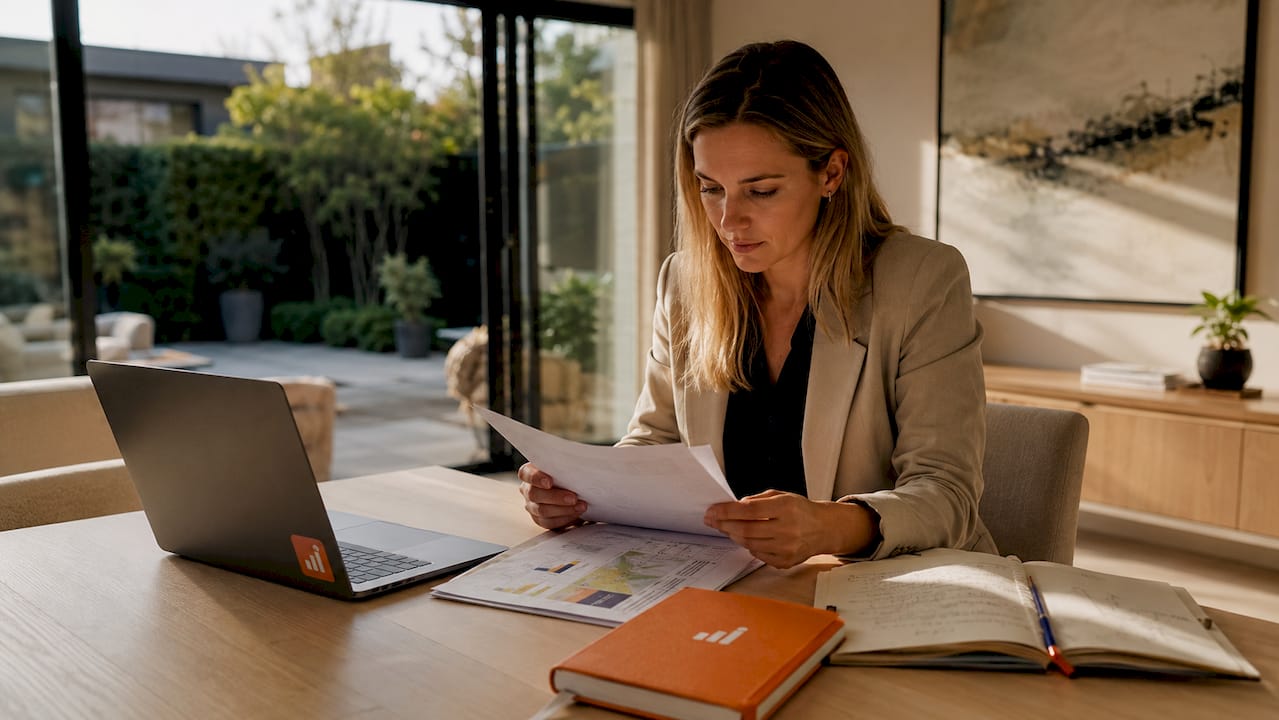 De makelaar stelt de vraagprijs vast op basis van de beschikbare documenten.