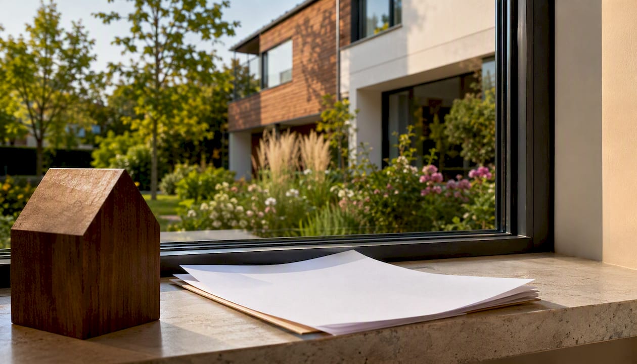 Gevel van een typisch Nederlands woonhuis met aandacht voor het erfpachtcontract