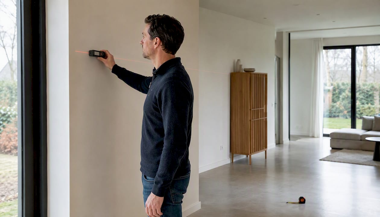 Woonoppervlakte eenvoudig opmeten met een laserafstandsmeter