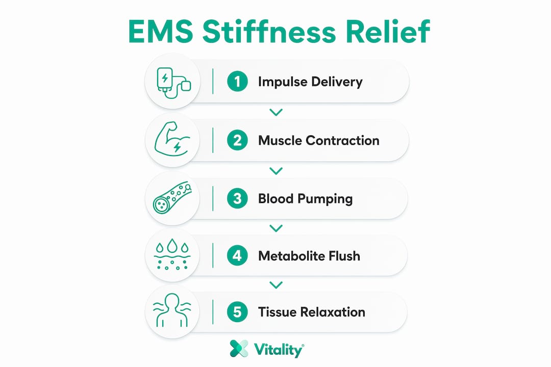 Infographic describing EMS relief steps