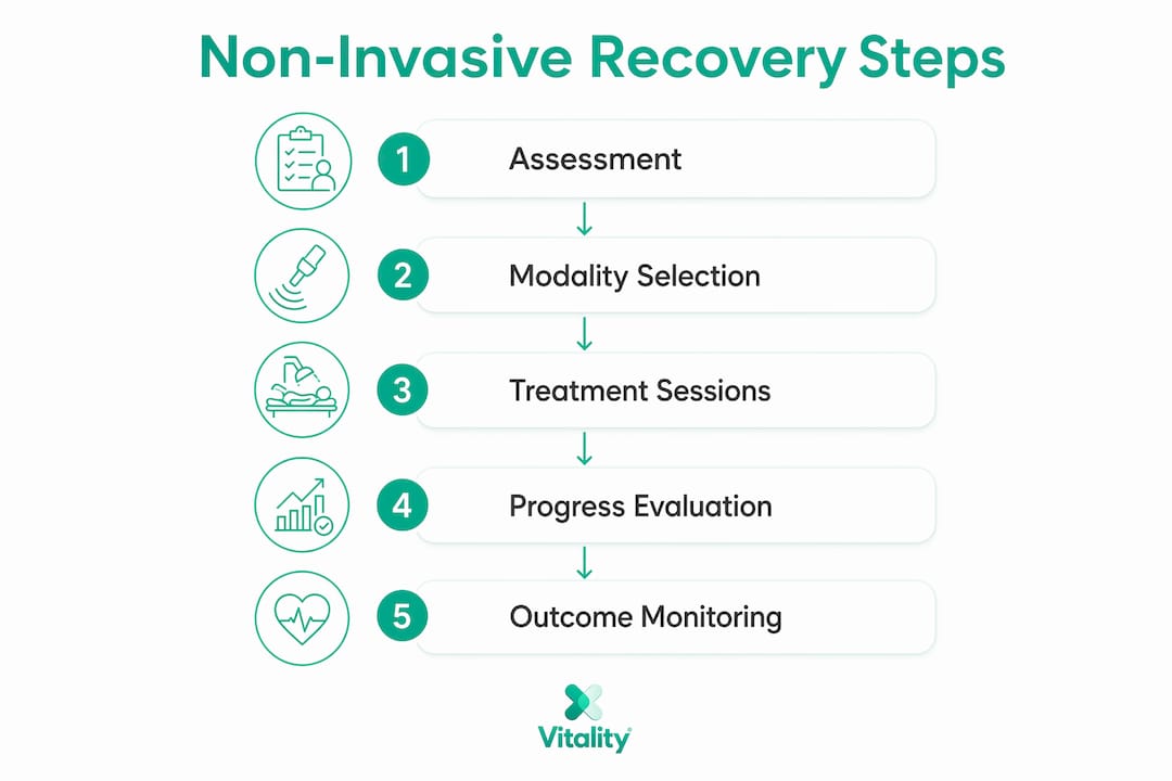 Infographic illustrating recovery steps