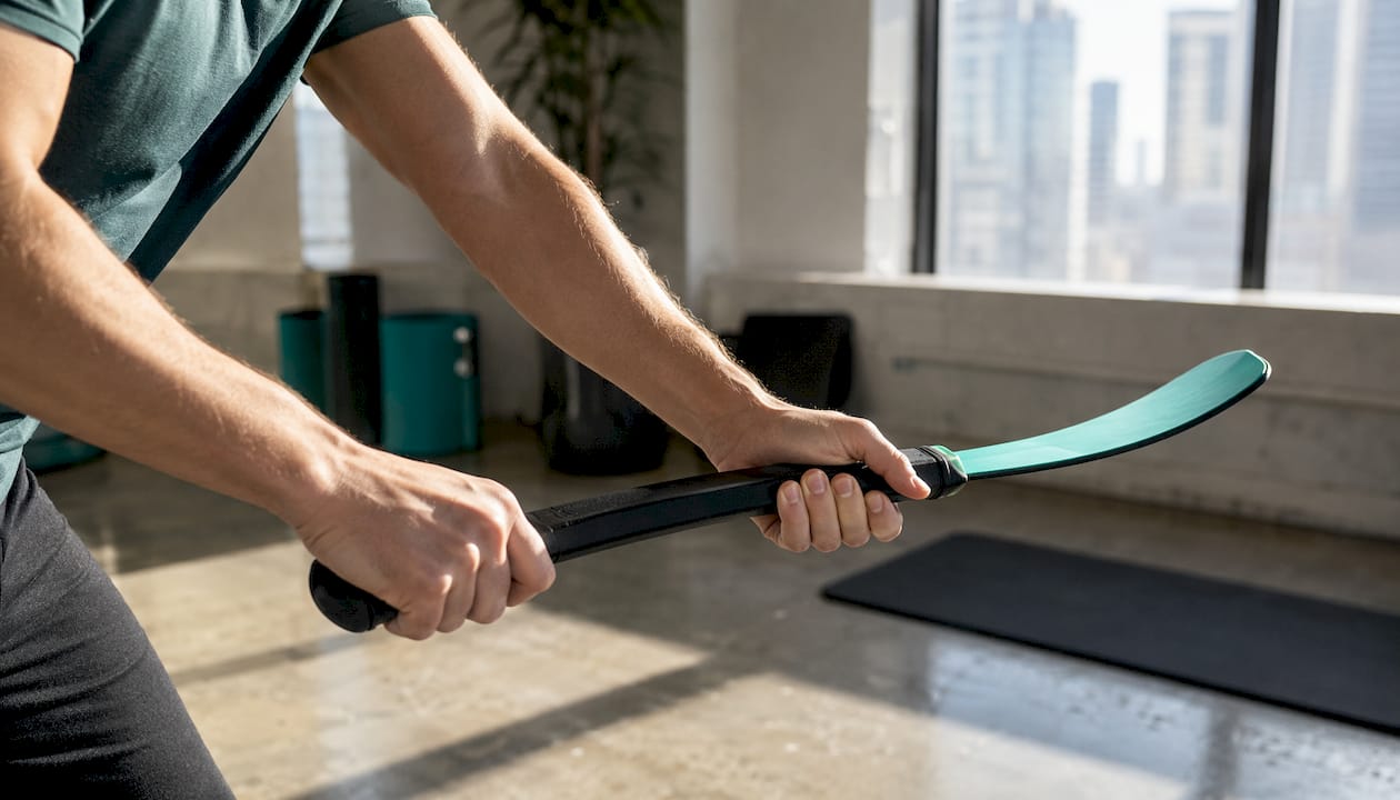 Hands gripping oscillation neck training tool