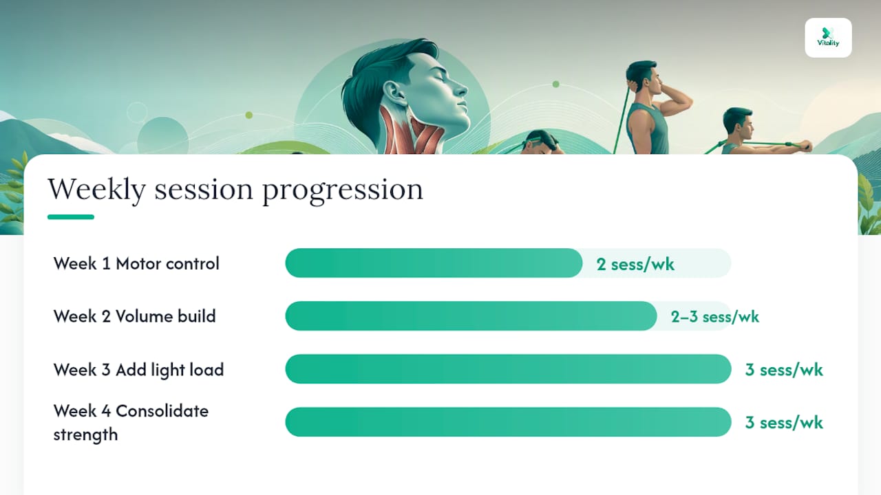 Four-week plan for SCM workout progression