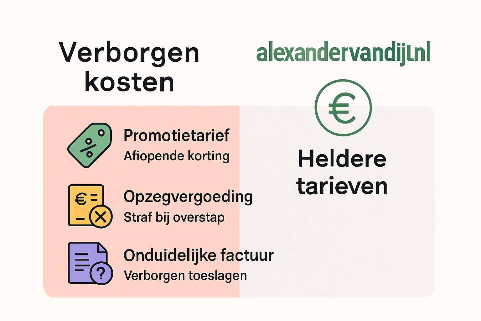 Infographic over verborgen kosten bij overstappen van provider