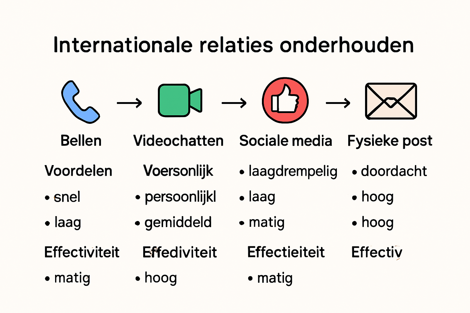 Infographic over digitale communicatiemiddelen voor verbondenheid