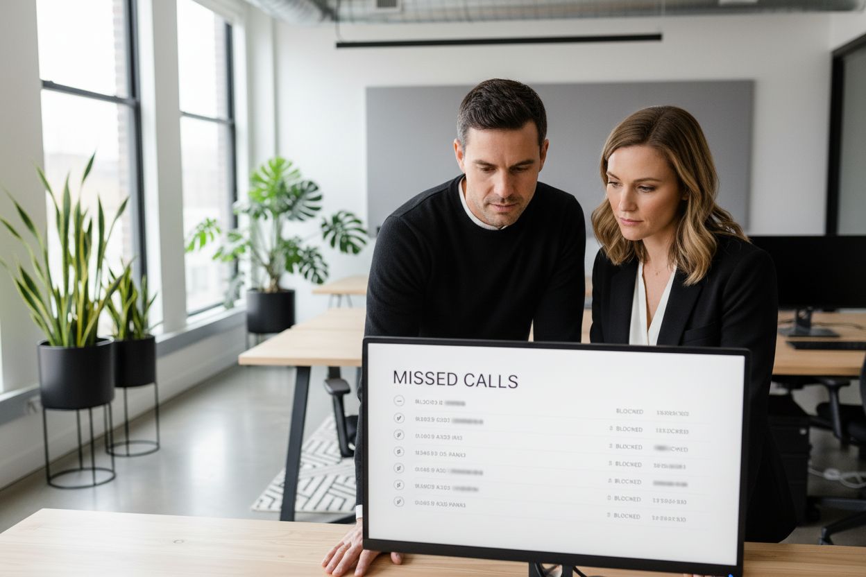 telefoon geblokkeerd kantoor overleg
