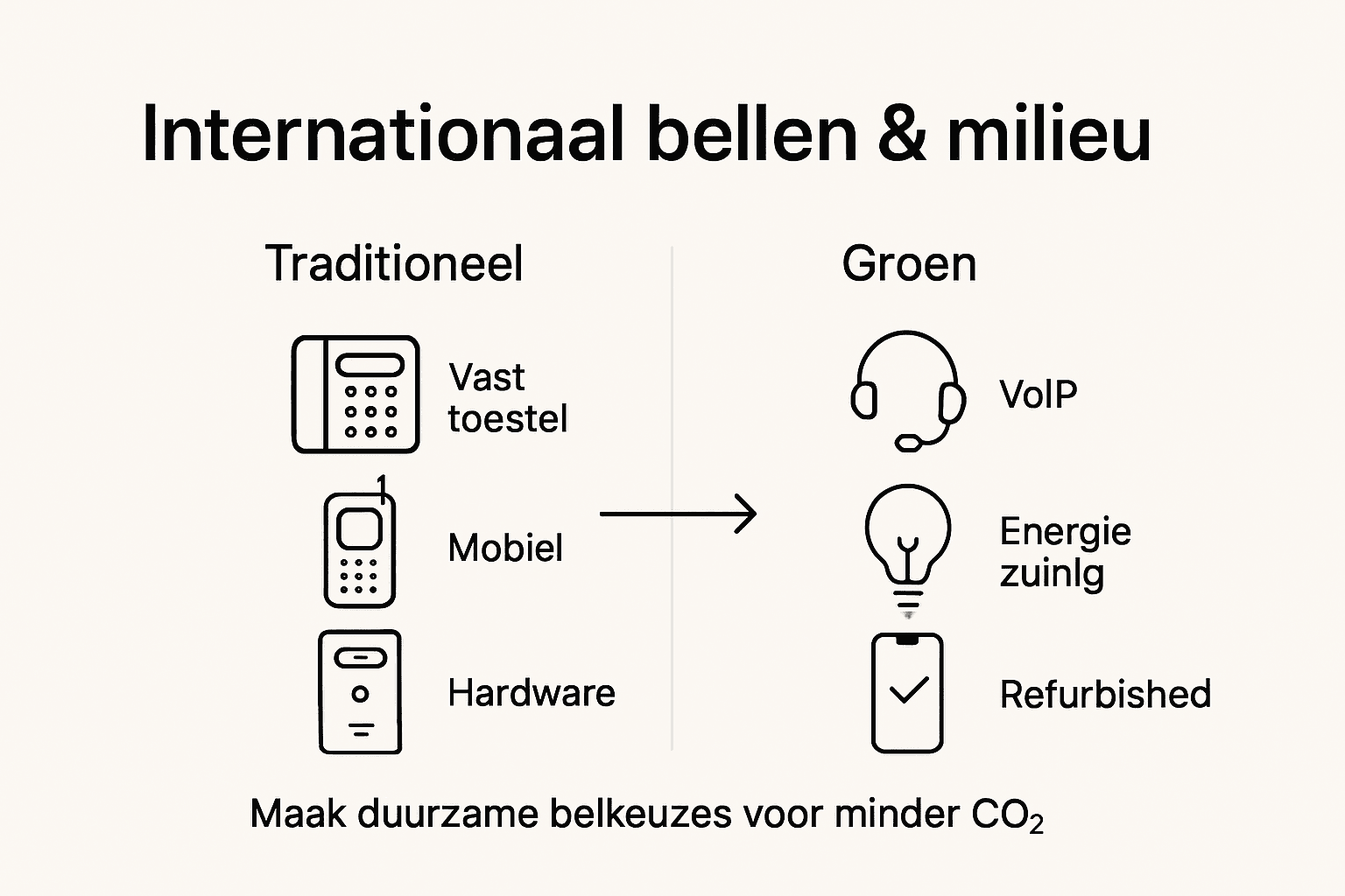 Infographic: de milieubelasting van internationaal bellen