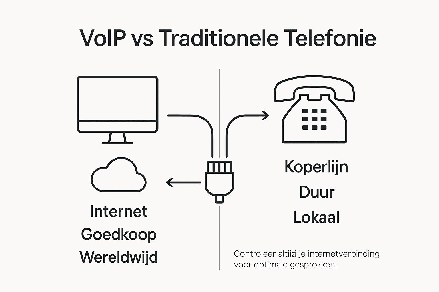 Infographic: VoIP of traditioneel bellen – de belangrijkste verschillen op een rij