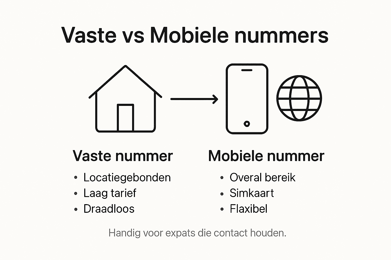 Overzicht: wat zijn de belangrijkste verschillen tussen vaste en mobiele telefoonnummers?