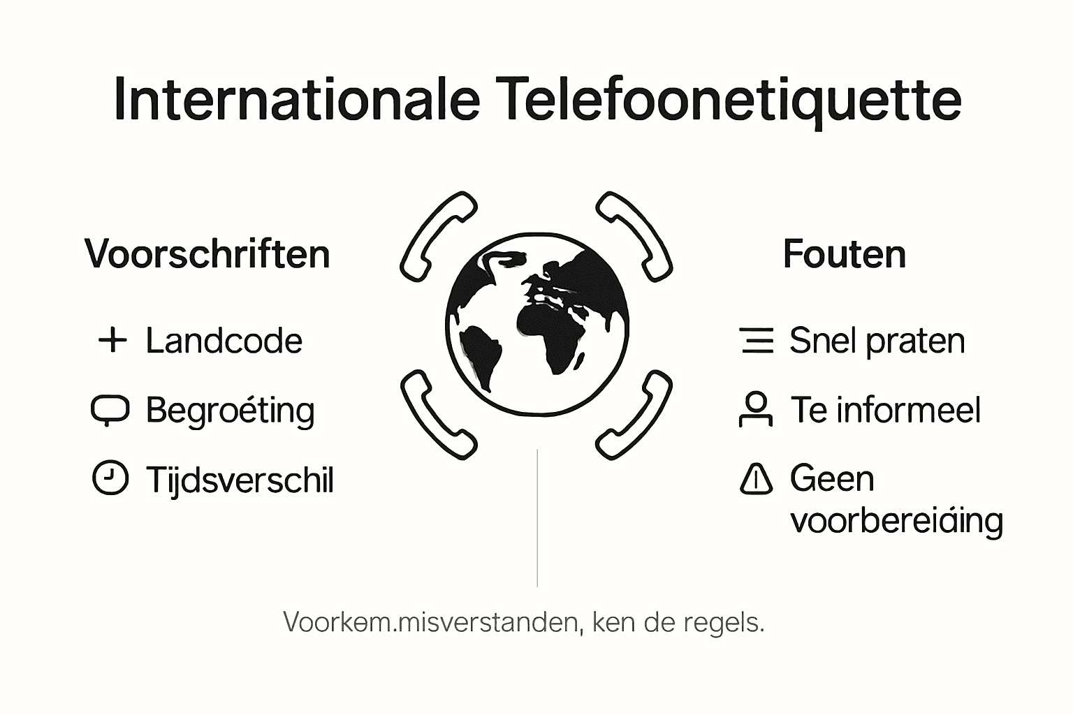 Handige infographic: zo bel je volgens de internationale etiquette