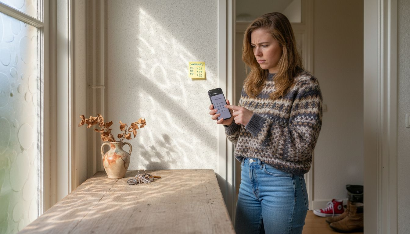 Vul het buitenlandse telefoonnummer in, inclusief de landcode.