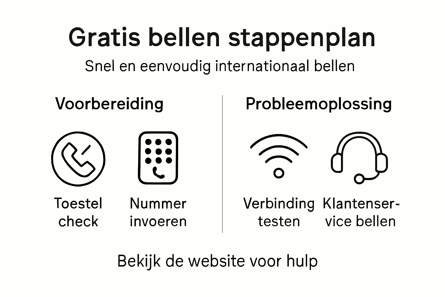 Stappenplan: Zo bel je gratis internationaal met je mobiel (infographic)