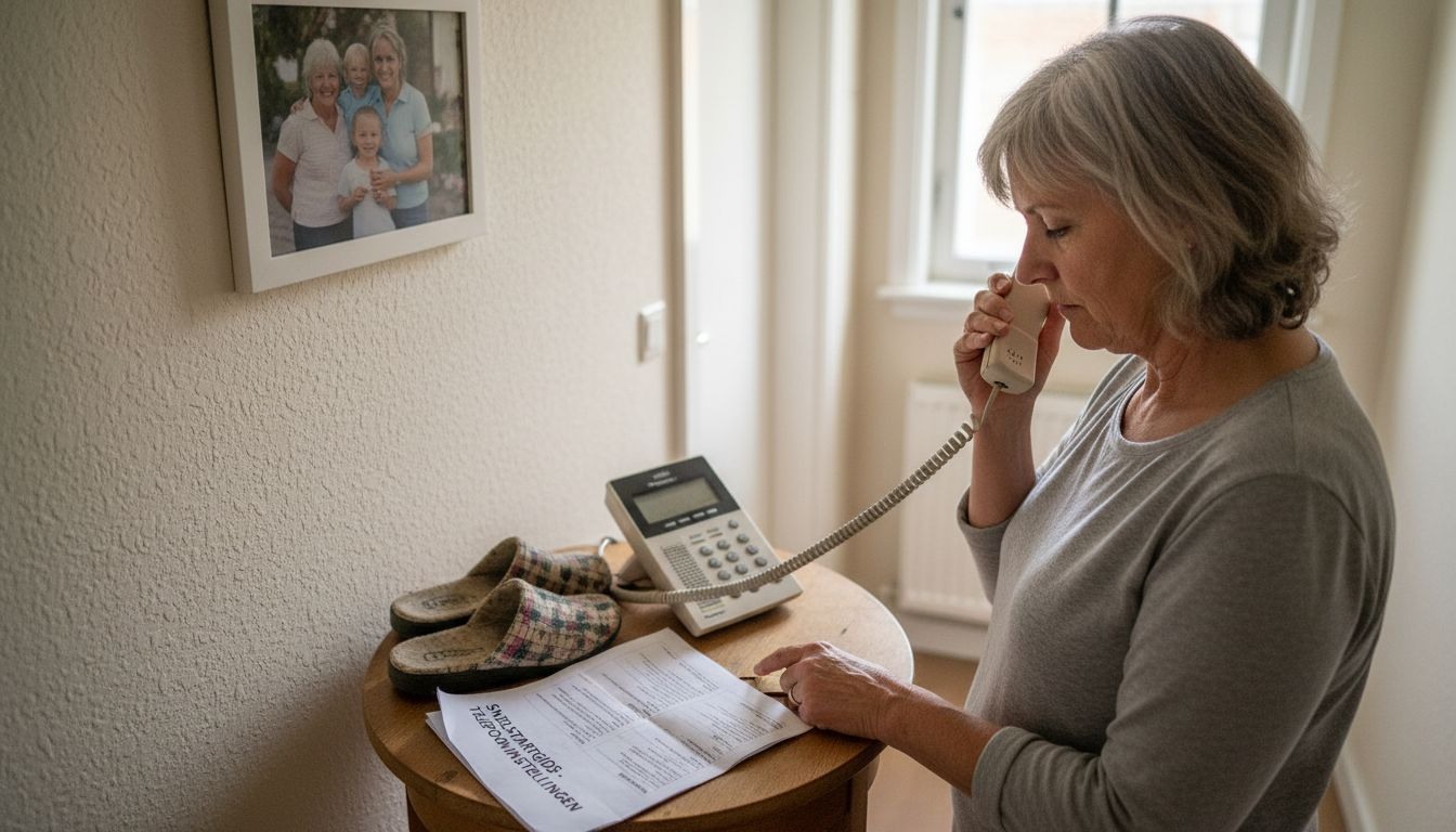 Vrouw blokkeert telefoonnummer op haar vaste lijn