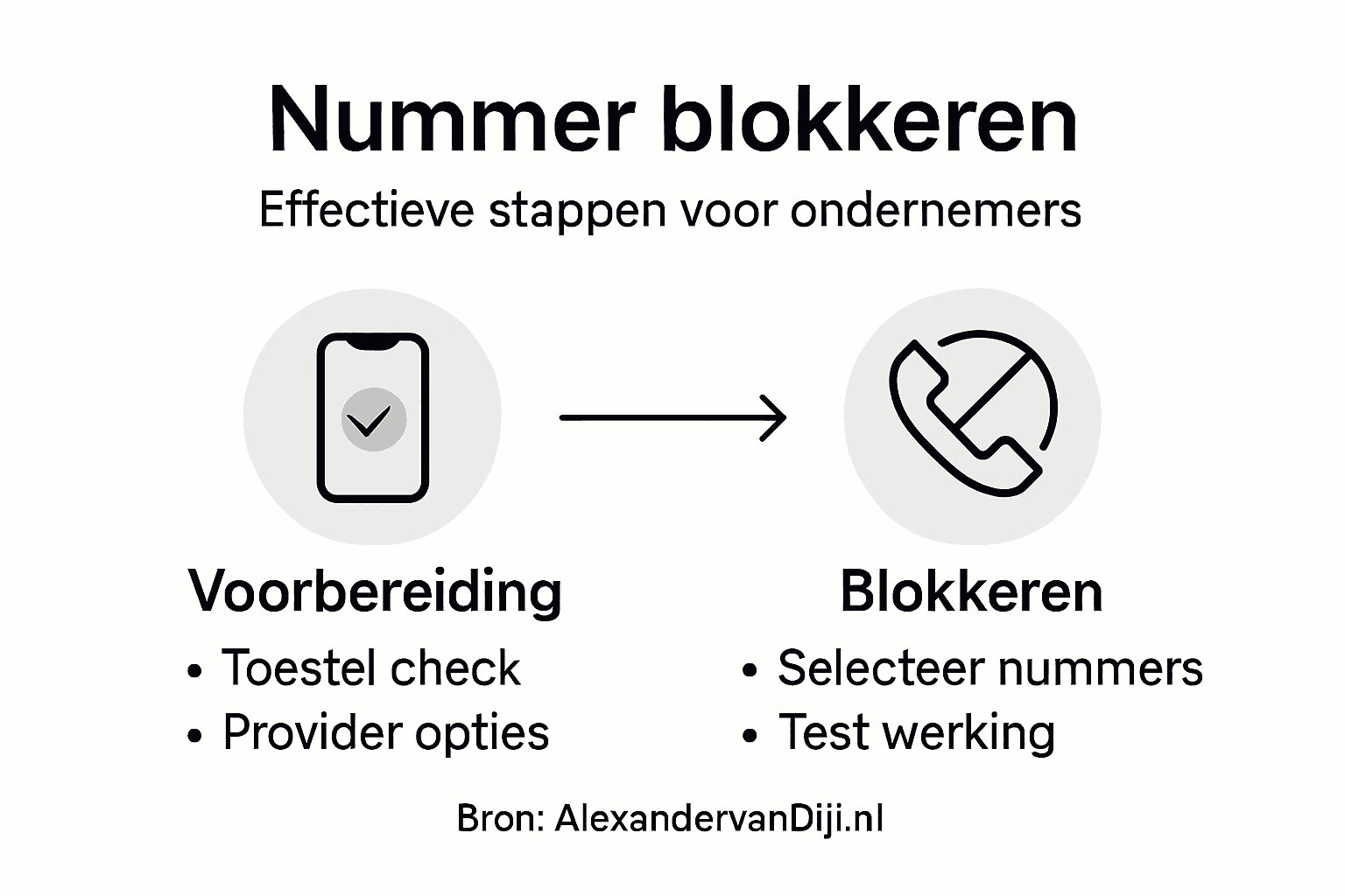 Infographic: hoe werkt het blokkeren van zakelijke telefoonnummers?