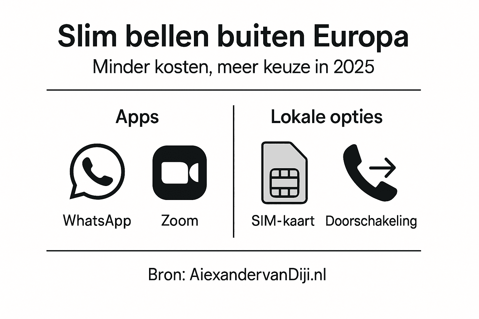 Infographic: voordelige manieren om buiten Europa te bellen