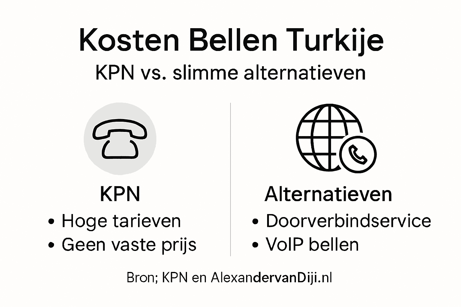 Overzicht: beltarieven naar Turkije en slimme alternatieven