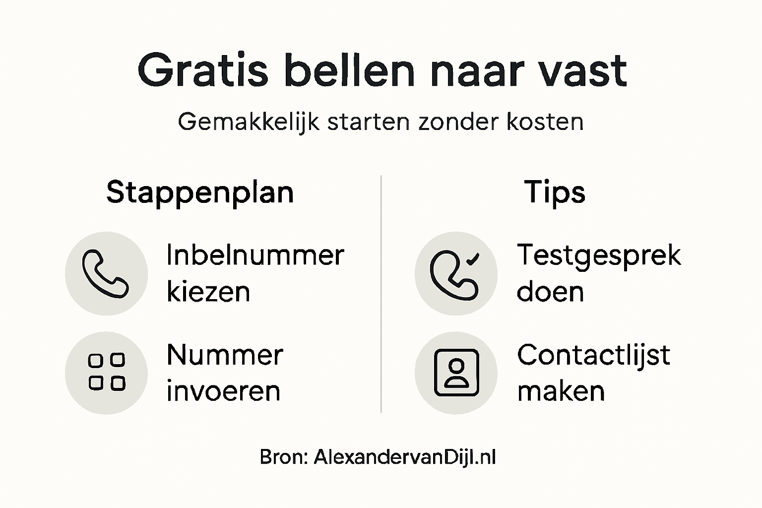 Infographic: Zo bel je gratis naar een vast nummer