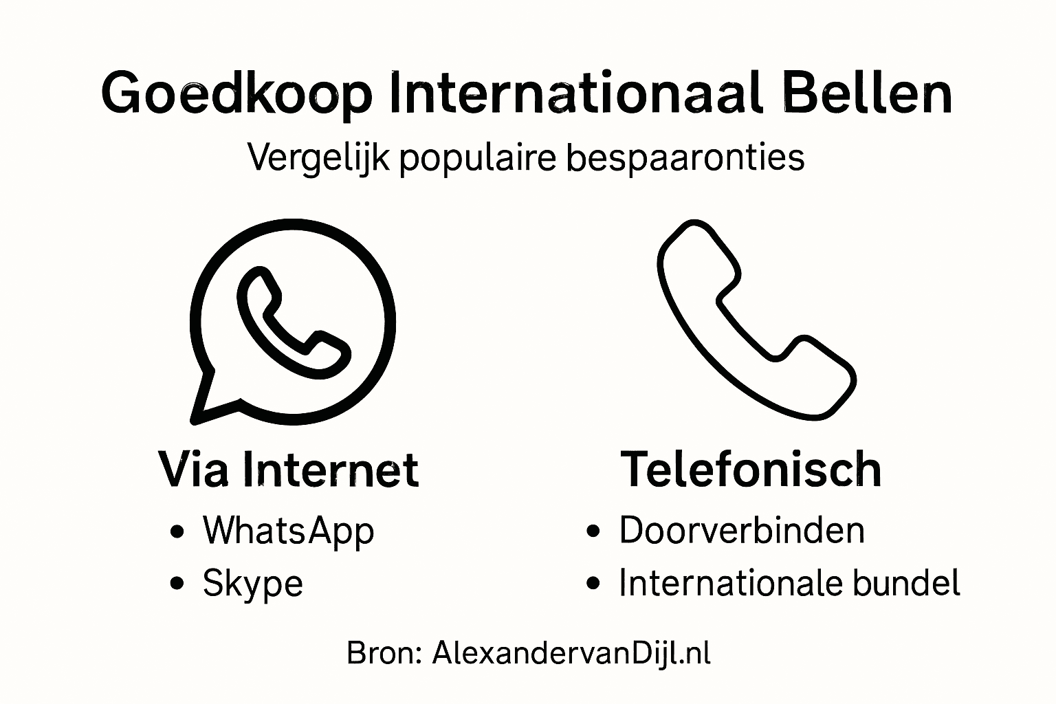 Overzicht: de voordeligste manieren om internationaal te bellen