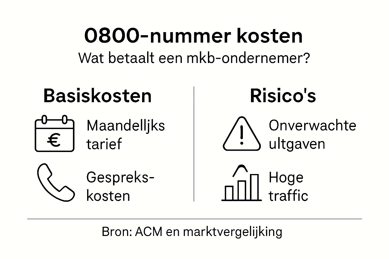 Overzicht: wat zijn de kosten en risico’s van 0800-nummers?