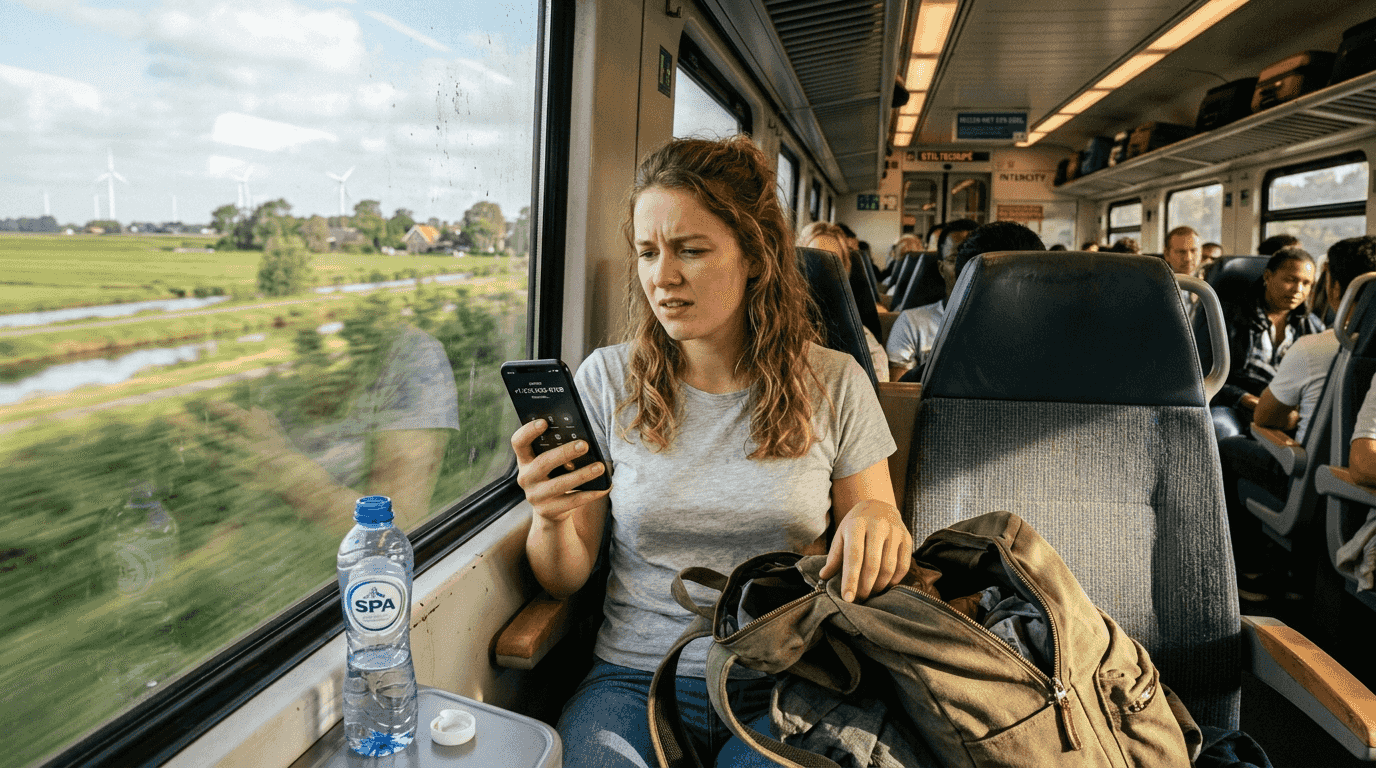 Vrouw probeert contact op te nemen met internationale klantenservice