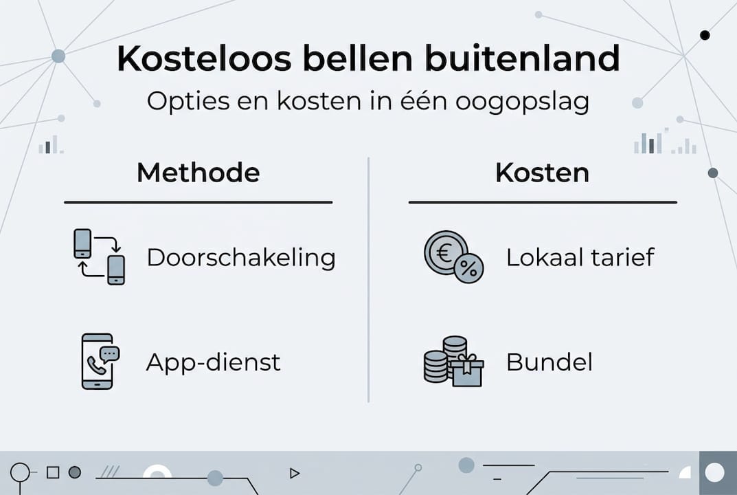 Infographic: Wat zijn de mogelijkheden en tarieven voor bellen naar het buitenland?