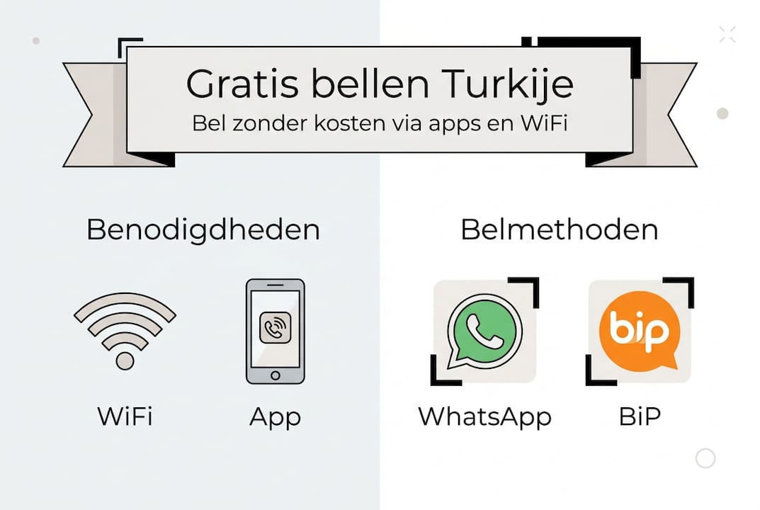 Infographic: Gratis belmogelijkheden naar Turkije in één oogopslag