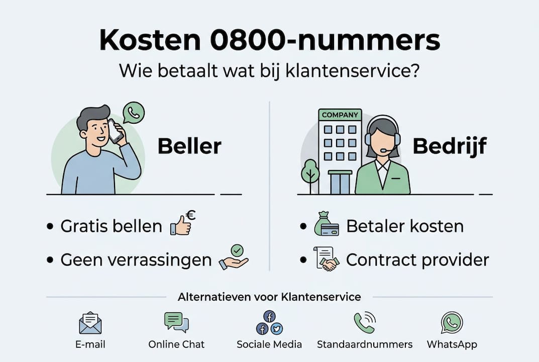 Overzicht: Wat kost het bellen naar een 0800-nummer? (Infographic)