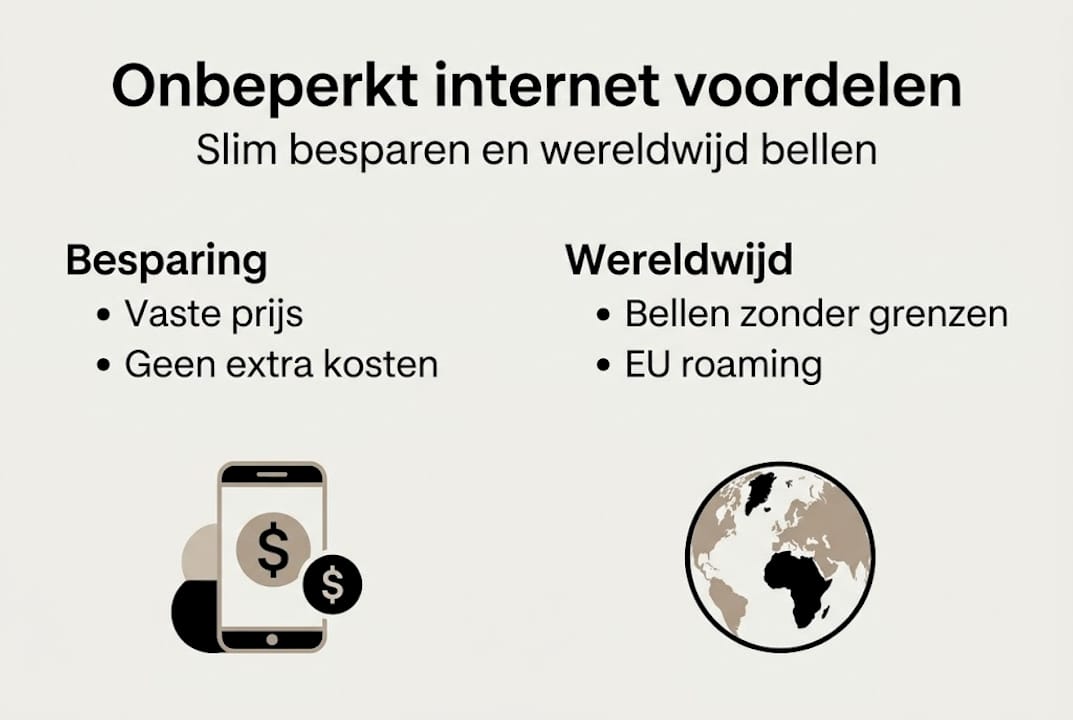 Infographic: de pluspunten van onbeperkt mobiel internet op een rij