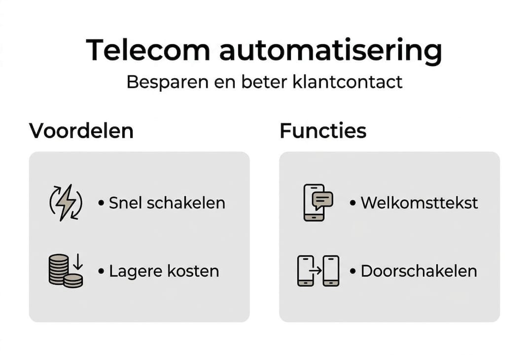 Infographic: De voordelen van automatisering in de telecomsector