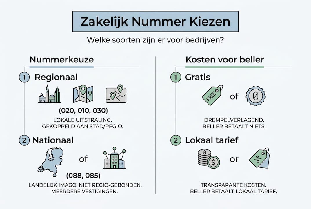 Overzicht van zakelijke telefoonnummers in Nederland (infographic)