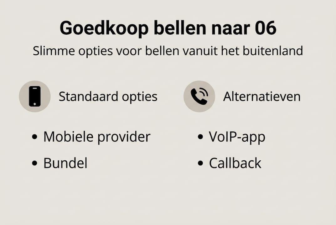 Infographic: voordelig bellen naar mobiele nummers – alle mogelijkheden op een rij