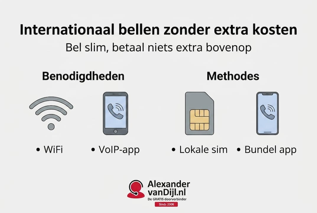 Infographic met een duidelijk overzicht van verschillende beltechnieken en wat je daarvoor nodig hebt