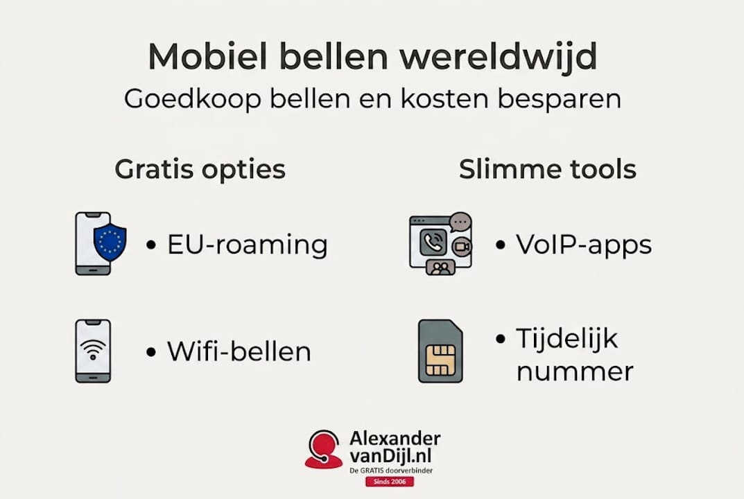Overzicht: verschillende manieren om wereldwijd mobiel te bellen