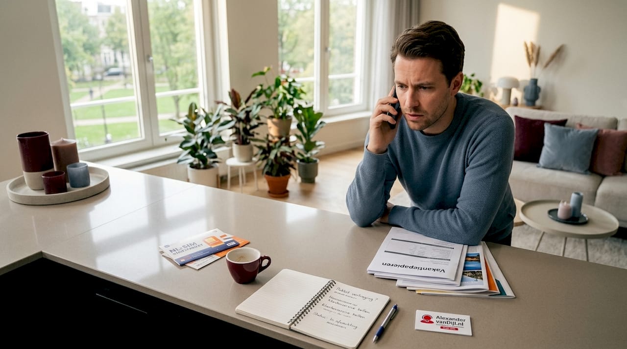 Man informeert via mobiel naar de belkosten van een 088-nummer