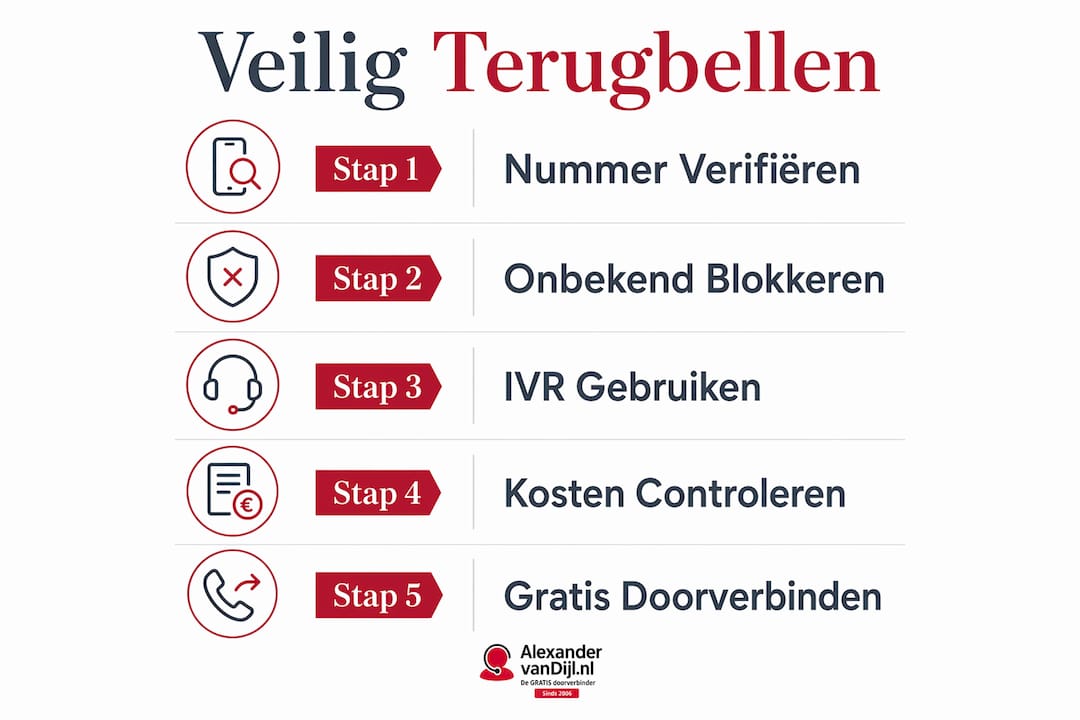 Infographic: vijf praktische tips om veilig internationaal terug te bellen