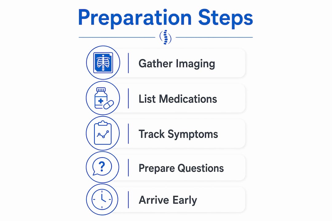 Infographic showing step-by-step consultation preparation