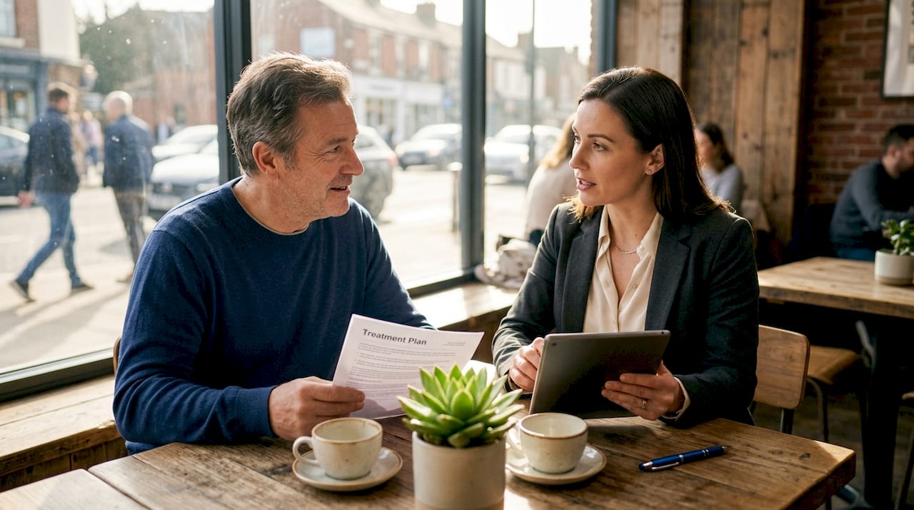 Patient and doctor discussing pain plan