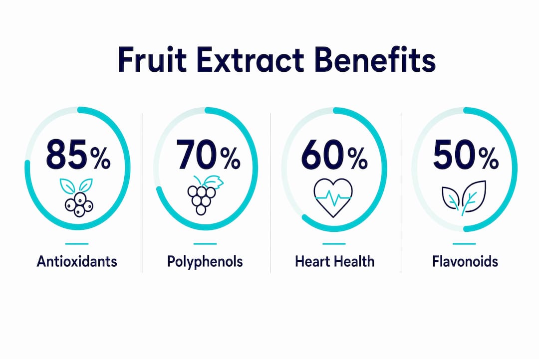 Infographic highlighting fruit extract health benefits
