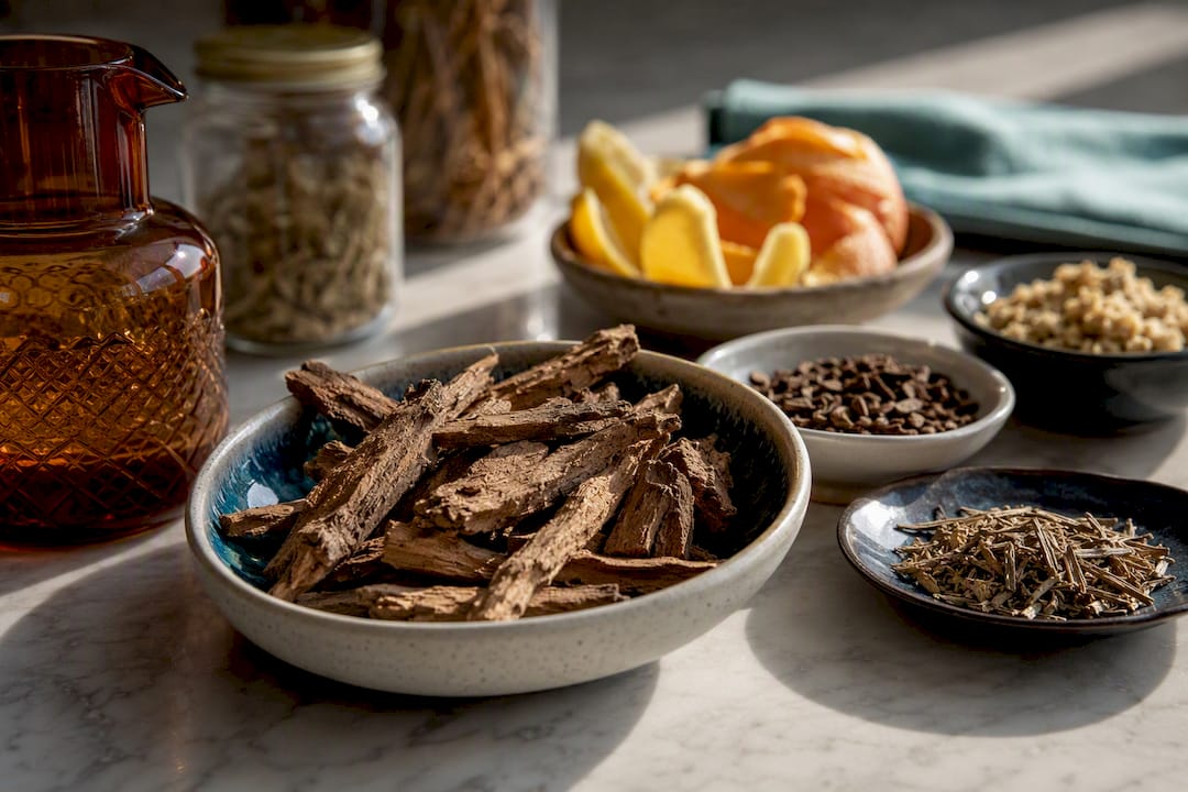 Cinchona bark and tonic botanicals