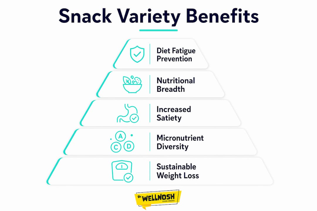 Infographic showing snack variety's key nutritional benefits