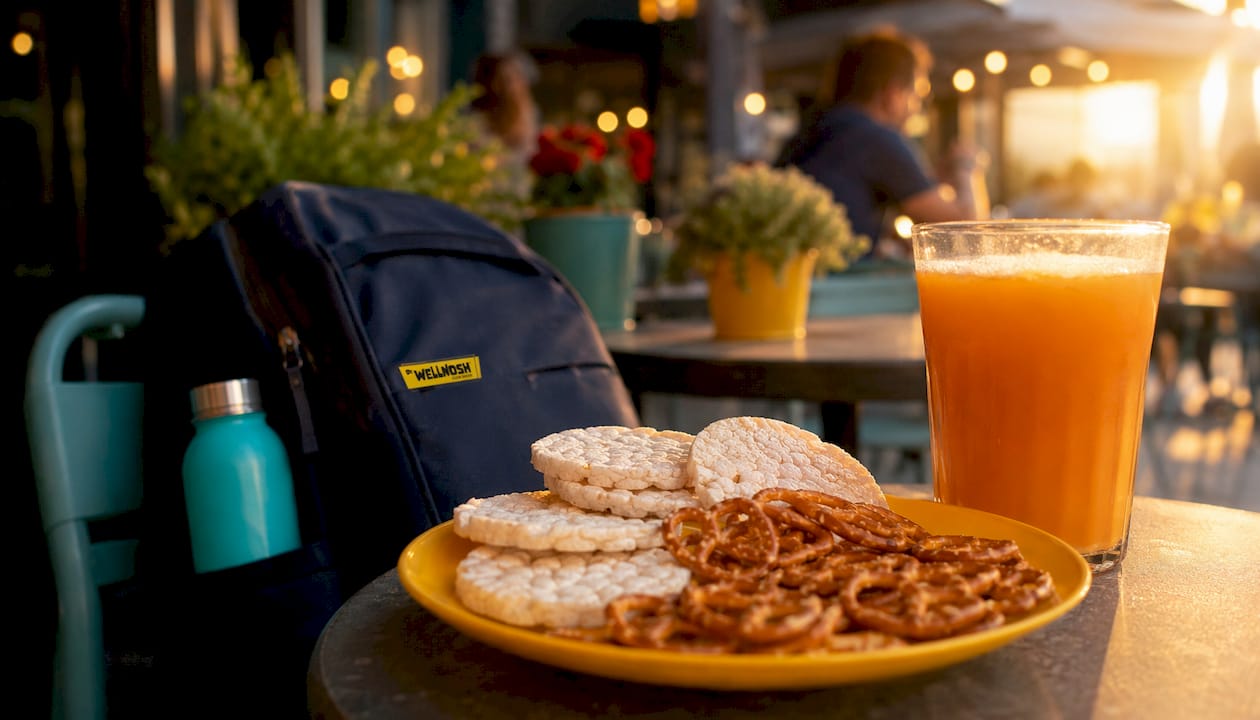 High glycemic carbohydrate snacks on plate