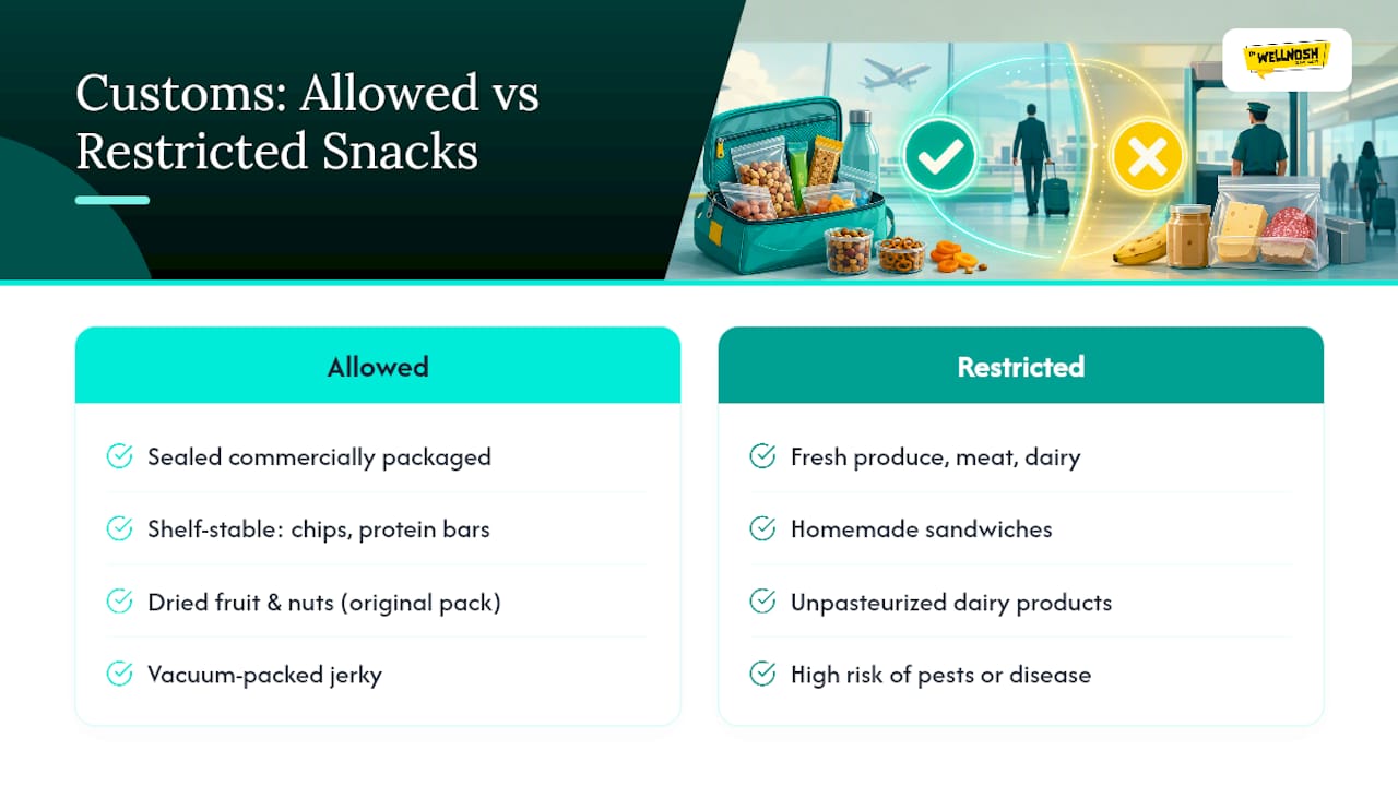 How Do Customs Rules Affect Packing Snacks For International Trips? — overview diagram